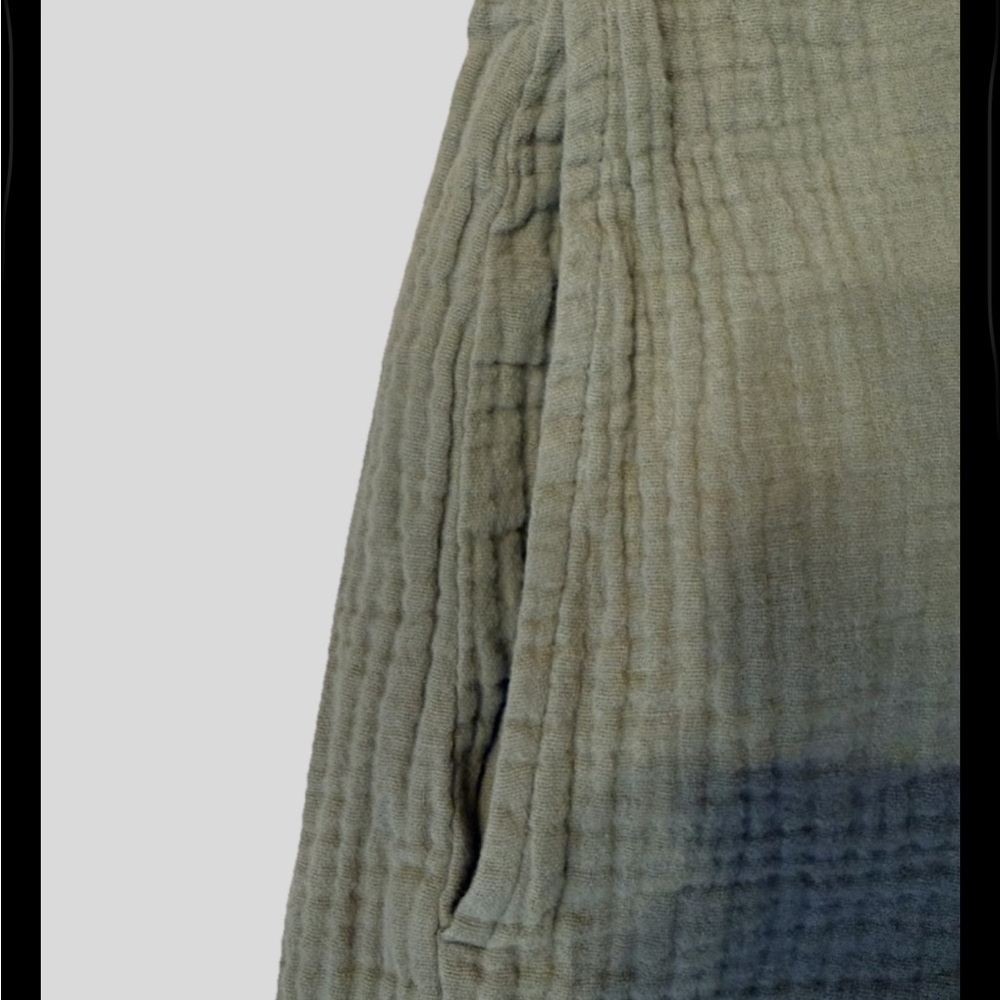 Carve Designs Olive Green Textured Wide-Leg Pants in XL - Picture 3 of 4